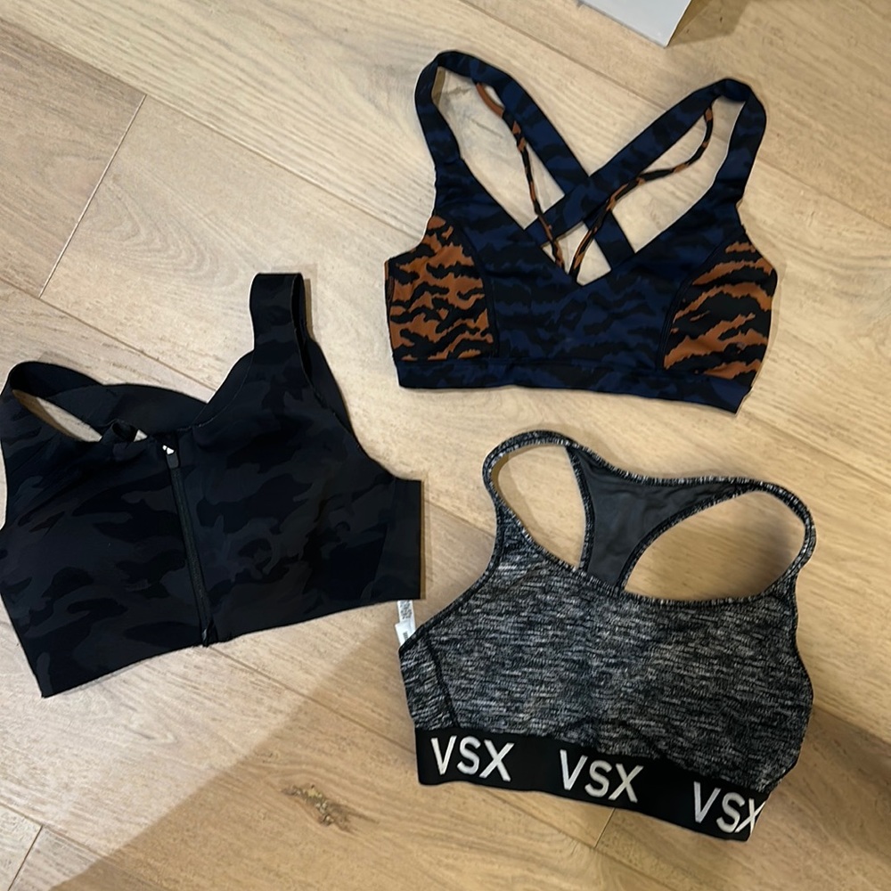Three sports bras